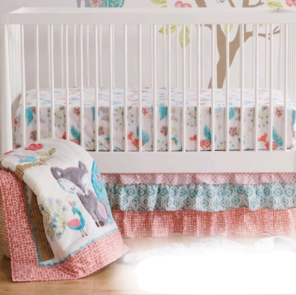 Levtex Baby Bedding Set - 4 Piece Crib Set - Fiona Nursing Collection - Picture 8 of 12